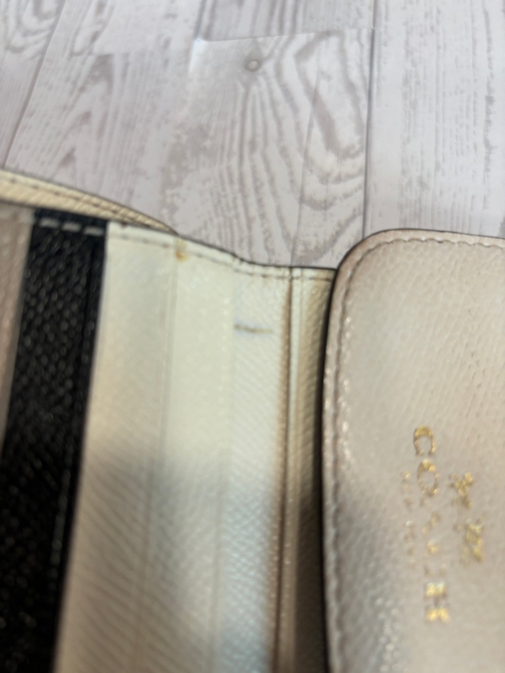 Coach Cream and Taupe Leather Bi-Fold Wallet - Picture 4 of 11
